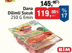 EMİN DANA DİLİMLİ SUCUK 250 G